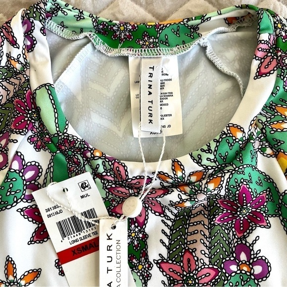 NWT Trina Turk long sleeve rash guard - Picture 3 of 6